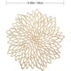 thumbnail image 2 of manteles individuales dorados, manteles individuales redondos huecos, manteles individuales redondos, manteles individuales de plástico, utilizados para aislamiento térmico (dorado), 2 of 5