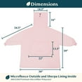 thumbnail image 2 of PAVILIA Sherpa Wearable Blanket Hoodie Women Men, Oversized Hoodie Sweatshirt Blanket, Hooded Sweater Blanket Neck Warmer, Thick Fleece Hug Sleep Pod Adult, Cozy Warm Plush Gift Ideas Mom Wife, Pink, 2 of 7