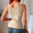 thumbnail image 5 of Compression Tank Tops for Women Scoop Neck High-Support Camisole Babydoll Travel Camisole Breathable Racerback Body Shaper Khaki XL, 5 of 7