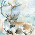 thumbnail image 2 of Robinson, Carol 20x20 Gold Ornate Wood Framed with Double Matting Museum Art Print Titled - Caribou On Blue, 2 of 4