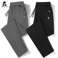 thumbnail image 4 of Pantalones deportivos de algodón para hombre, chándal de cintura elástica, holgado, para gimnasio, Otoño, M- 8XL, 4 of 5