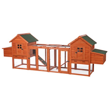UPC: 4011905559681 | TRIXIE XXL Weatherproof Wooden Outdoor Chicken Coop 2 Sleeping Houses Fits 4 Std Chickens Brown