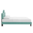 thumbnail image 4 of Modway Soleil Performance Velvet King Bed in Mint, 4 of 10