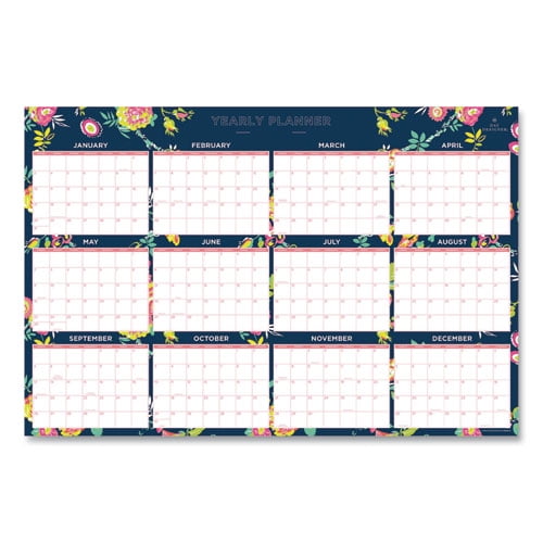 2020 Annual Wall Planner Calendar Year Yearly Plan Chart Non Laminated RED 