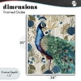 thumbnail image 4 of Stupell Industries Glam Rococo Peacock Pride White Framed Giclee Art, 24 x 30, by Kim Allen, 4 of 8