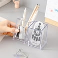 thumbnail image 4 of Meitianfacai Clear Pen Holder Makeup Brush Holder Desktop Pencil Organizer Pencil Cup Stationery Office Organizer Accessory for Office Makeup Desk White, 4 of 5