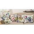 thumbnail image 3 of Fennco Styles Watercolor Tropical Phoenix Birds Down-Filled Linen Throw Pillow - 20"x20", 3 of 7