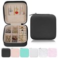 thumbnail image 3 of Keyroal Travel Jewelry Box for Women, PU Leather Jewelry Organizer Case with Removable Dividers, Portable for Necklace, Ring, Earring Storage, Gift for Girls (Black), 3 of 11