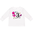 thumbnail image 3 of Inktastic I'm 3 Years Old with Flamingo and Flowers Girls Long Sleeve Toddler T-Shirt, 3 of 5