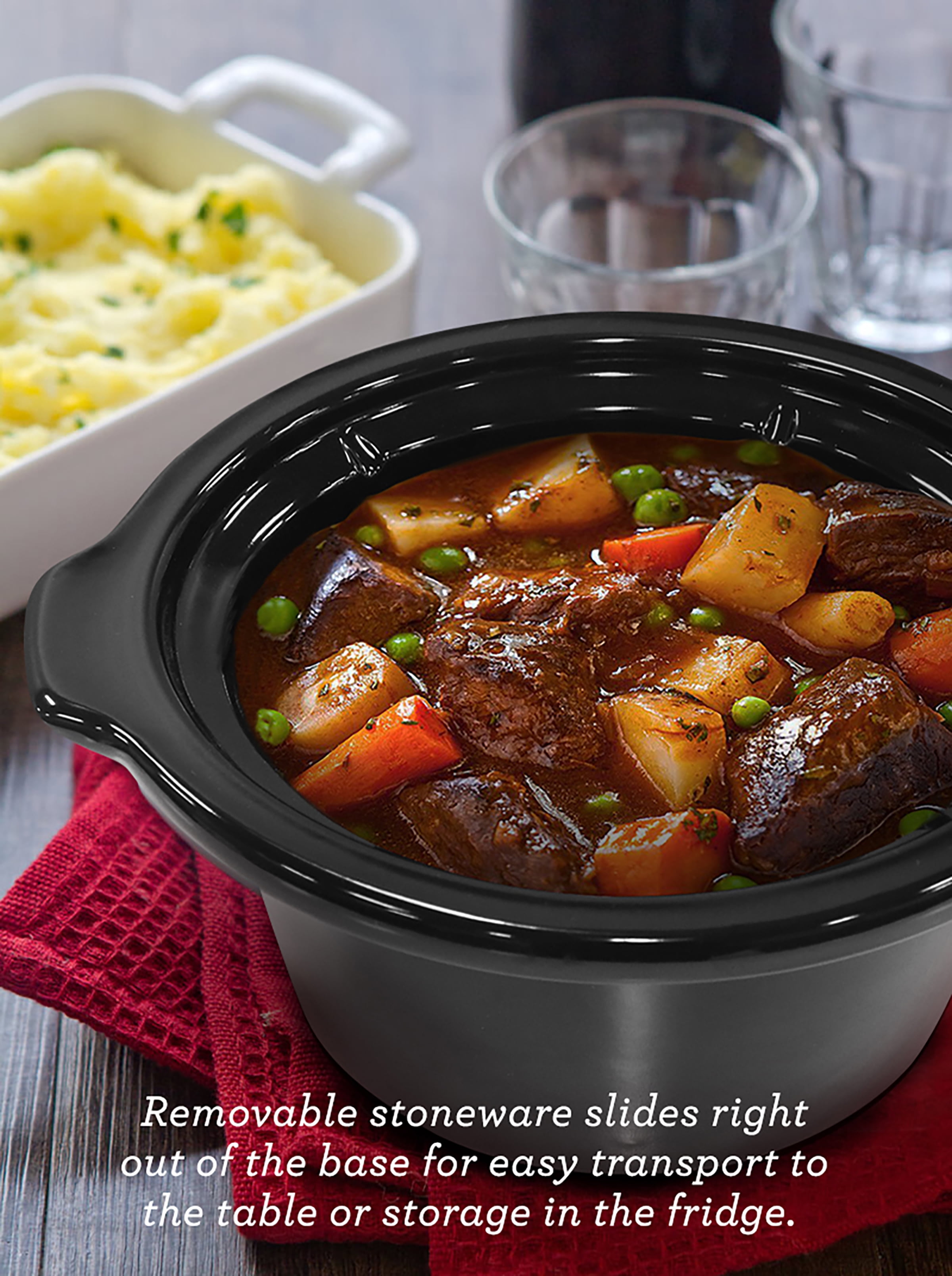 3Qt. Oval Slow Cooker with Glass Lid – Shop Elite Gourmet - Small