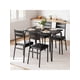 thumbnail image 1 of 4-person dining mesa set: space-saving kitchen set con forrado sillas, 5-piece square moderno wood dinette para small spaces y apartments, 1 of 6