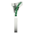 thumbnail image 4 of 0.16 ct Brilliant Round Cut Simulated Emerald 14k White Gold Stackable Band SZ 9, 4 of 6
