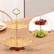 thumbnail image 3 of Soporte de hierro para cupcakes, frutero, bandeja para galletas, contenedor para almacenar pasteles y postres. 2 niveles, 3 of 4