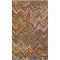 thumbnail image 5 of Safavieh Nantucket 8' X 8' Round Cotton Pile Hand Tufted Rug In Red And Blue, 5 of 6
