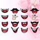 thumbnail image 2 of 8 Packs of Face Mask Stickers Lips Stickers Decorative Smile Decals Mask Pasters (1 Pack for 10Pcs), 2 of 4