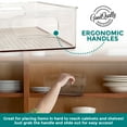GoodQually Pantry Organizer Clear Storage Bins 4 Pack Clear Pantry