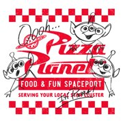 Mens Toy Story Pizza Planet Spaceport T Shirt