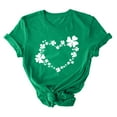 thumbnail image 2 of LSLJS T-shirt Imprimé pour la Saint-Patrick pour Femmes avec Col Rond et Manches Courtes, Cadeaux pour Femmes, 2 of 3