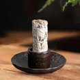 thumbnail image 4 of Soporte de incienso decorativo para salvia, cuenco de salvia blanca, cuenco para manchas para dormitorio, oficina, escritorio, sala de , comedor Negro, 4 of 8