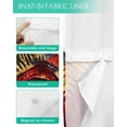 thumbnail image 3 of No Hook Shower Curtain with Snap-in Liner, Red Yellow Blue Waterproof Fabric Bathroom Curtains, Ethnic Geometric Art Modern Abstract Bath Curtains & Mesh Top Window Stall 48"x72", 3 of 6