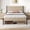 Beige, variant on Lifezone Queen Bed Frame with Rustic Vintage Wood Headboard and Footboard,Metal Support,Rustic Brown