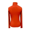 thumbnail image 4 of Womens Sweaters Quarter Zip Knit Long Sleeve Business Casual Pullover Tops 2025 Fall Fashion Work Outfits Saffron XL, 4 of 5