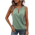 thumbnail image 2 of Odbmxy Summer Tank Tops for Women Sleeveless Womens Tops Solid Color Regular Casual Vacation Classy Tops,Green XL, 2 of 9