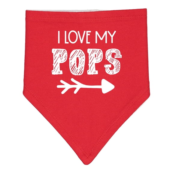 Inktastic I Love My Pops with Arrow Baby Bandana Bib