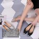 thumbnail image 3 of 1Pair Summer Pointy Flat Nude Shoes Elegant Pearl Non-Slip Single Woman Shoes, 3 of 3