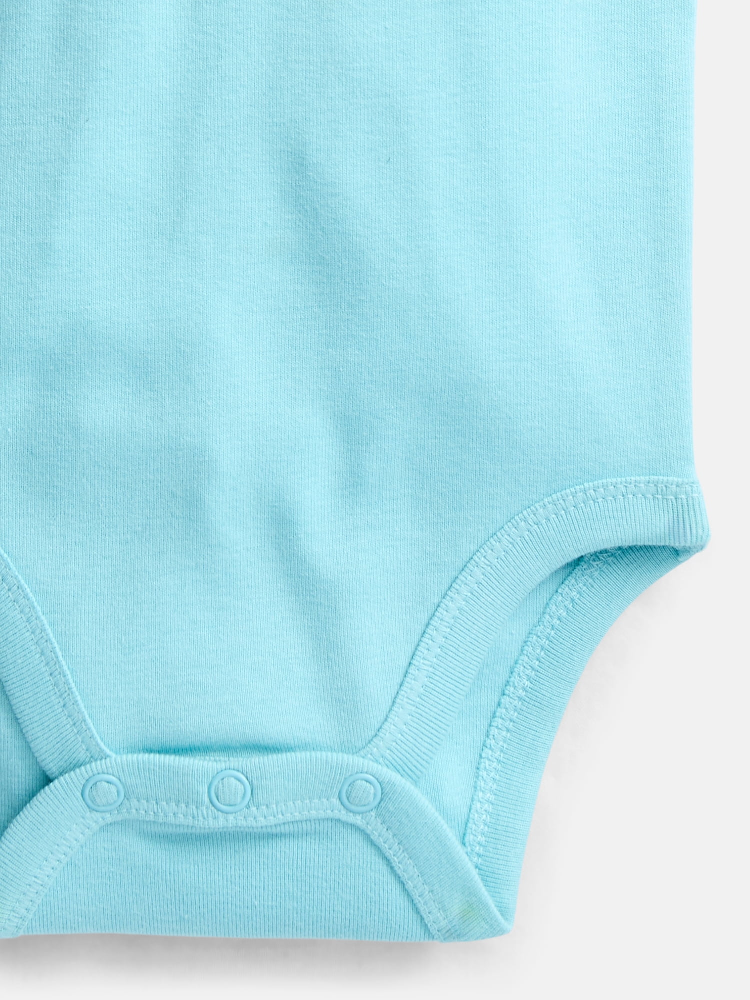 Wonder Nation Baby Girls' Graphic Cotton Bodysuit with Short Puff Sleeves, Sizes 0M-24M