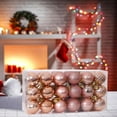 thumbnail image 4 of 36 Pieces Christmas Ball Gift Box, Wedding Xmas Tree Decor,Party Baubles Garden Christmas Ball Ornaments Supplies - Rose Gold, 4 of 7