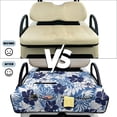 thumbnail image 4 of KUIFORTI White Flower Golf Seat Covers for Cart Foldable Polyester Travel Sports Golf Cart Accessories Fits for EZGO, Yamaha, Club Car and More 2 Seats Golf Carts Soft Fashion, 4 of 7
