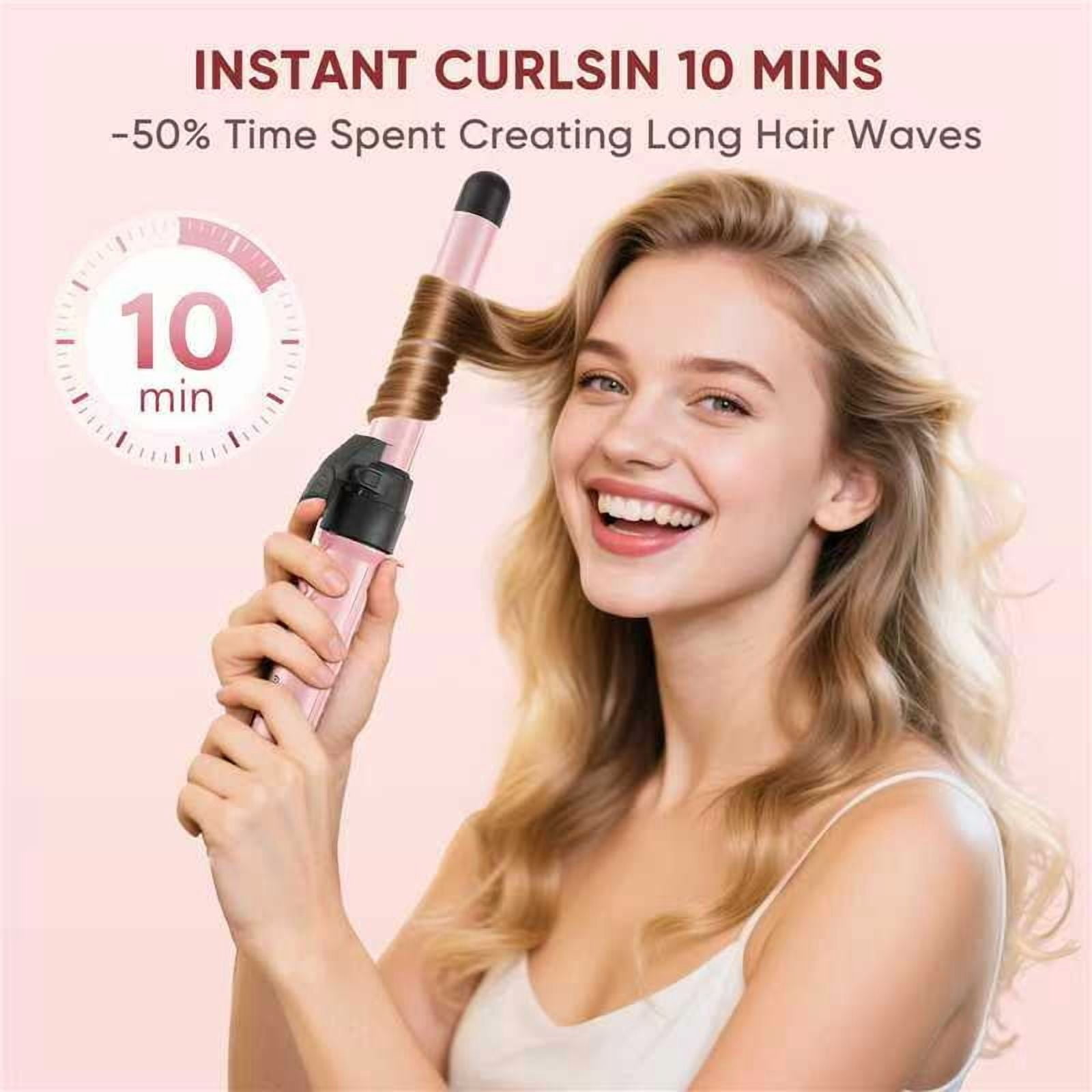 ABNER Rotating Curling Iron Set for Long Hair, Automatic Hair Curler with 3 Sizes Ceramic Barrel 0.75" 1" 1.25" to 430°F with Home Button, Dual Voltage