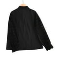 thumbnail image 6 of Dasayo Women Tops Lace Black Long Sleeve Elegant Solid Button-Up Shirts Blouses for Women L, 6 of 9