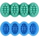 thumbnail image 1 of Molde Paquete de 2 moldes de jabón de silicona para barra de masaje - Moldes de silicona para hacer jabón, moldes de jabón hechos a mano, antiadherentes y sin Bpa (azul y verde men, 1 of 5