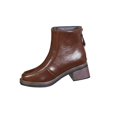 thumbnail image 2 of Busydd Ankle Boots for Women Comfortable Chunky Heel Round Toe Booties for Women Fashion Casual Versatile Solid Color Fall Winter Women Footwear 6.5, 2 of 8
