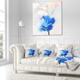thumbnail image 3 of Designart Beautiful Blue Flower Watercolor - Floral Throw Pillow - 16x16, 3 of 5