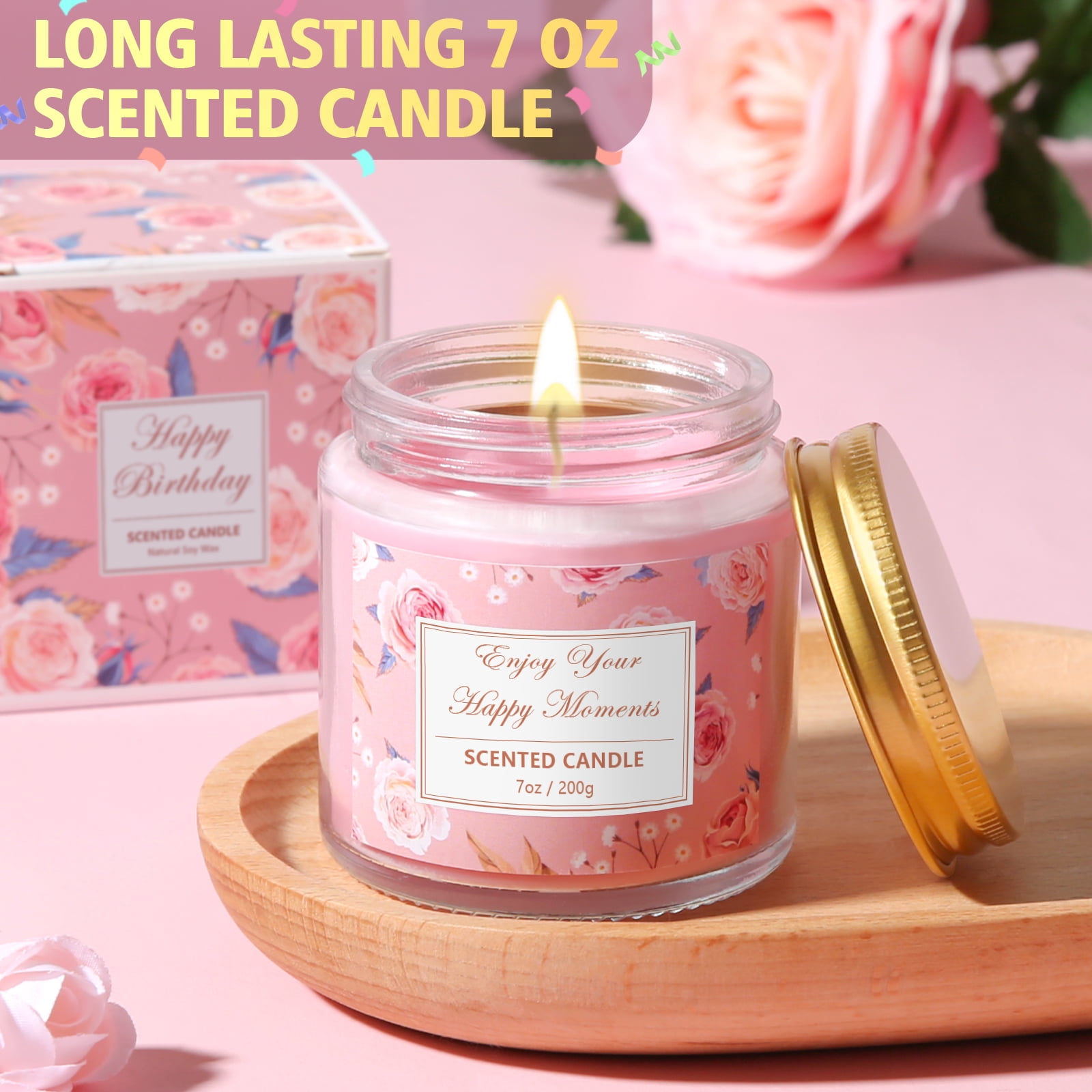 Birthday Gifts for Women, Unique Luxury Self Care Box Gift,Get Well Soon Gifts Basket for Women, Flower Relaxing Spa Gift Basket Bath Set