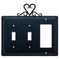 thumbnail image 1 of Village Wrought Iron ESSG-51 Switch Cover Triple - Heart, 1 of 2