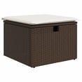 thumbnail image 4 of vidaXL 6 Piece Garden Sofa Set with Cushions Brown Poly Rattan, 4 of 5