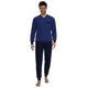thumbnail image 3 of GÖTZBURG Pijama de hombre - largo, puños, cuello pico, algodón, pijama Azul XXL (XX-Large), 3 of 4