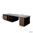 thumbnail image 3 of 47" Extendable Coffee Table, Modern Rectangular Center Table with 2 Drawers and Open Shelves, Wood Large Space Saving Table, for Living Room, Bedroom, 3 of 9
