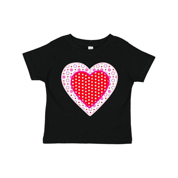 Inktastic Valentine Red Heart with Dots Boys or Girls Toddler T-Shirt