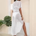 thumbnail image 4 of Xysaqa Women Bathing Suit Cover Ups Long Kimono Cardigan Open Front Mesh Beach Bikini Coverup Swimwear Swimsuit See-Through, 4 of 4