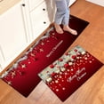 thumbnail image 2 of YIMEIS Christmas Red Background Fall Kitchen Rugs Set of 3, Xmas Holiday Kitchen Mat Decor Home Decorations, Green Christmas Mats for Kitchen Floor - 16''*24'' and 20''*30'' and 17''*47'' in, 2 of 10