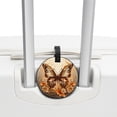 thumbnail image 3 of Butterfly Fission Diagram 2Pcs PU Leather Round Luggage Tags with Privacy Cover and Name ID Tag for Suitcase, Handbags, Backpacks, School Bags, 3 of 6