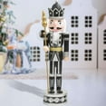 thumbnail image 3 of Cascanueces de madera de Navidad Estatua de de Cascanueces-38CM SM SunniMix Figuras de cascanueces, 3 of 8
