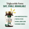 thumbnail image 4 of Omega 3 Fish Oil Supplements - 2400mg Fish Oil Per Serving - Triple Strength Omega-3 with Fatty Acids EPA & DHA - Natural Heart, Brain & Immune Support - Wild Caught, Bottled in USA - 120 Softgels, 4 of 9
