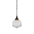 thumbnail image 1 of Toltec 99-MB-4620 Carina Chain Hung Pendant Shown In Matte Black Finish With 10" Clear Ribbed Glass, 1 of 1