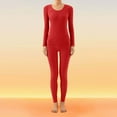 thumbnail image 5 of Thermal Underwear Set for Women Fleece Winter Warm Long Sleeve Pullover Base Layer Cold Weather Pajams Sets (XXL, Red), 5 of 6